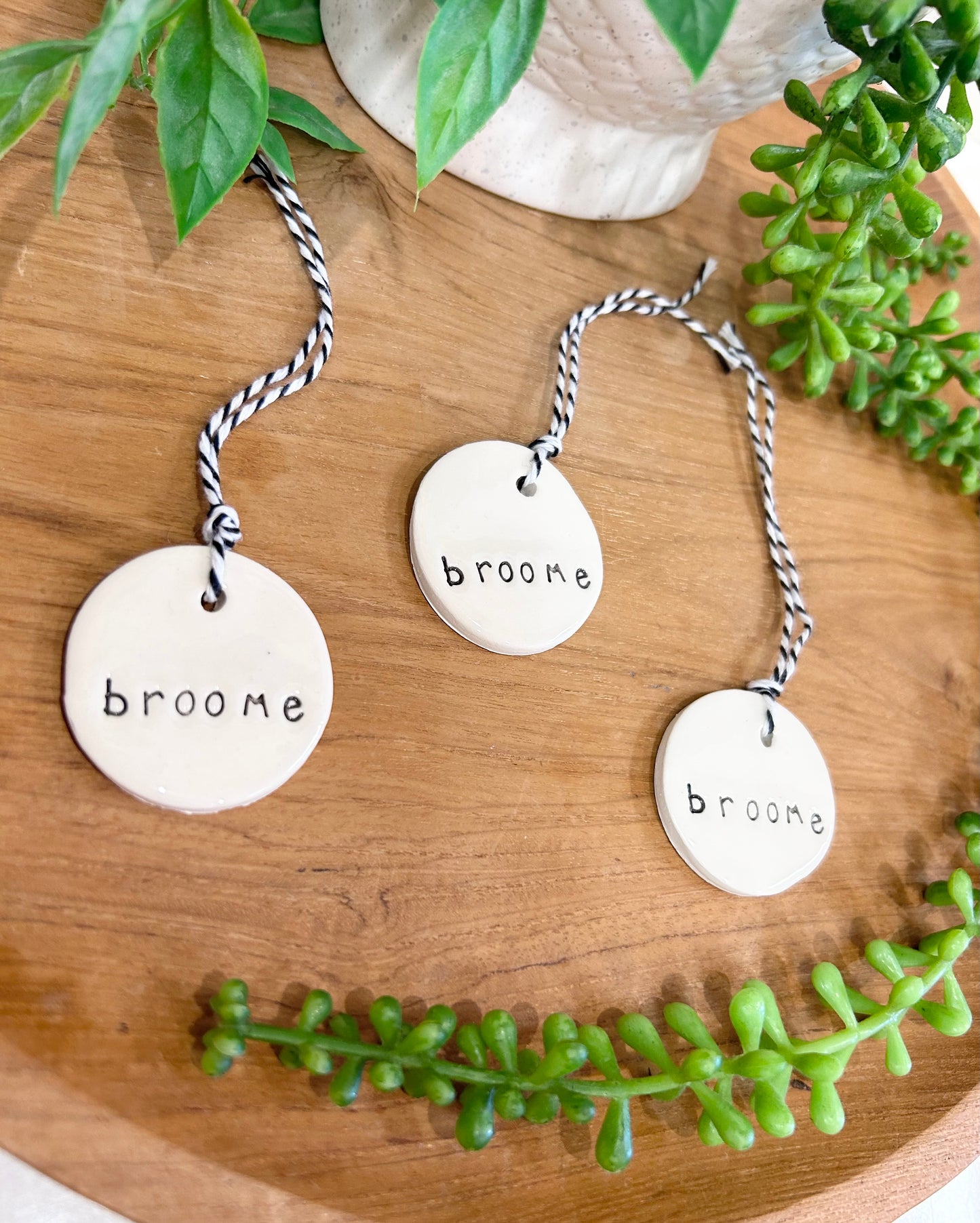 Handmade Ceramic Tag - Broome